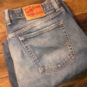 Lucky Brand Distressed Dungarees Bootcut